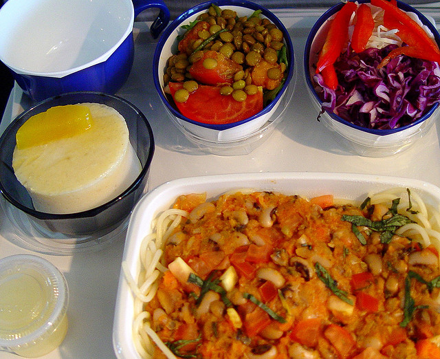 Vegan meal on Japan Airlines