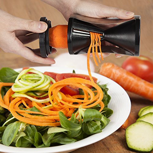 Xclusive-Meals-Vegetable-Spiral-Slicer-and-Premium-Spiralizer-Complete-Bundle-Veggie-Cutter-Zucchini-Spaghetti-Noodle-Pasta-Maker-Comes-With-a-Cleaning-Brush-Store-Bag-Peeler-Recipe-Booklet-0-1